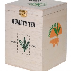 Tea-Chest 250 g: Cofre de madera para rellenar 105 x 105 x 140 mm