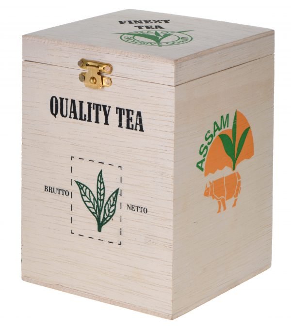 Tea-Chest 250 g: Cofre de madera para rellenar 105 x 105 x 140 mm
