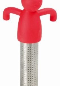 Hombrecito rojo: Infusor de silicona y acero inoxidable
