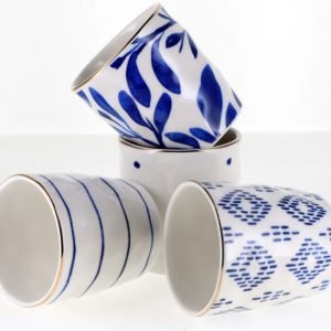 ELEGANCE: Taza de porcelana 120 ml, set de 4 Uds, en caja de regalo
