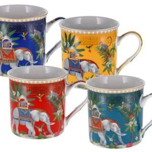 Marajah: Taza de porcelana 300 ml, set de 4 colores