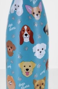 Dogs: Termo de acero inoxidable de doble pared de 500 ml en caja de regalo