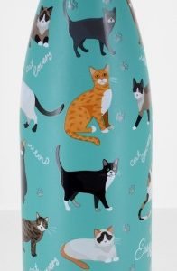 Cats: Termo de acero inoxidable de doble pared de 500 ml en caja de regalo