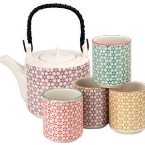 Mina: Juego de Tetera de porcelana (blanco antiguo) 700 ml
