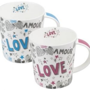 Love: Taza 'mega mug' de Fine Bone China 500 ml