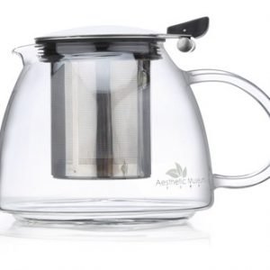 Finn: Tetera de cristal 900 ml con tapa y micro-filtro de acero inoxidable