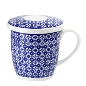 Fuhao: Taza con tapa de porcelana de 360 ml