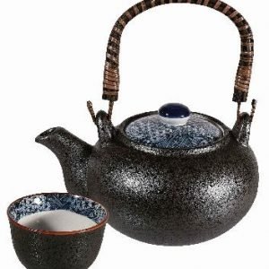 Gojou: Juego tetera japonésa de 600 ml con infusor y 5 tacitas
