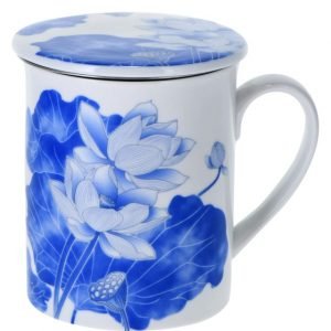 Lotus: Taza infusora con tapa de porcelana de 370 ml