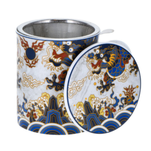 Taza de porcelana con tapa Haku 320 ml 2UDS