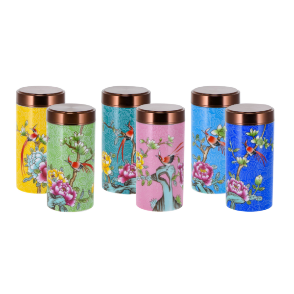 Lata de té Gongfu 'Yazhen', 6 colores surtidos en caja de regalo