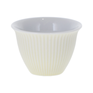 Taza de té de porcelana de 40 ml, acanalada longitudinalmente