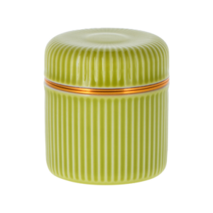 Tetera de porcelana, acanalada longitudinalmente Ø 58 x 65 mm verde