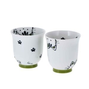 NEKO – Taza de té japonesa de 150 ml, porcelana de la región de Arita