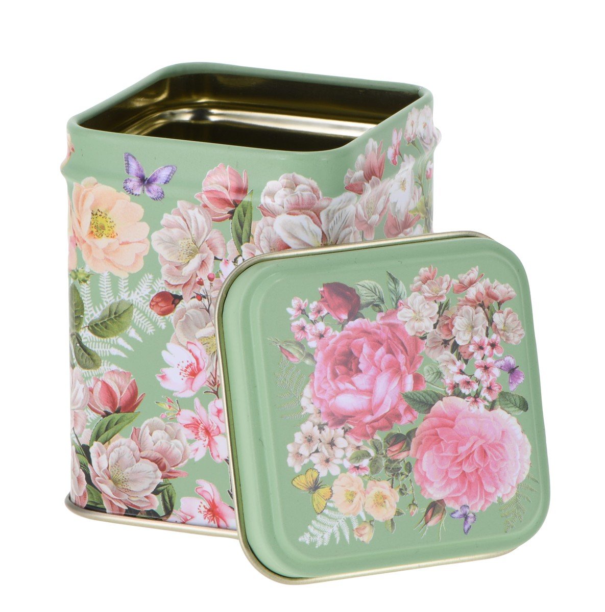 Lata 'Flora 50 g', flores sobre verde (caja 24 uds)